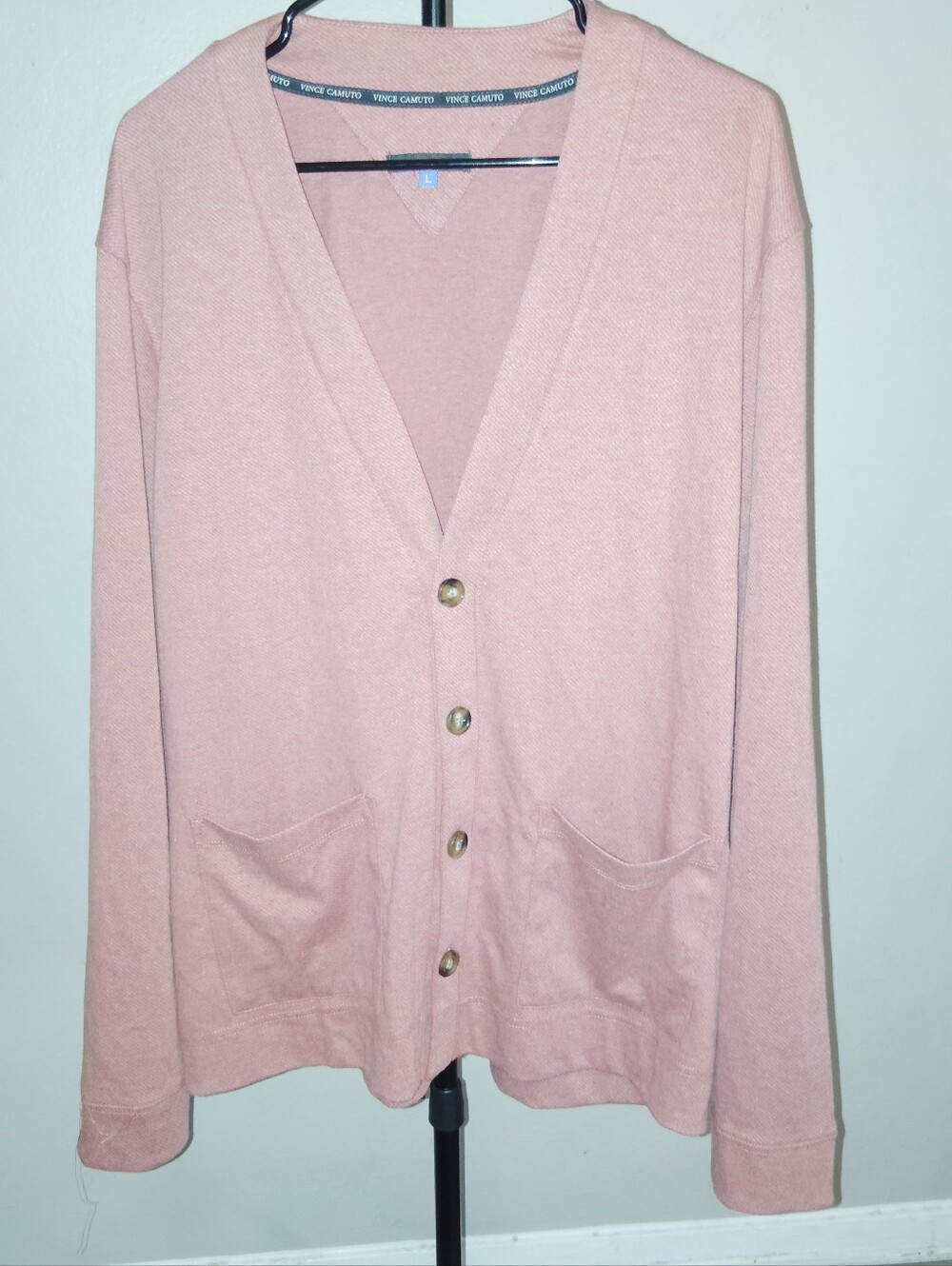Vince Camuto Men’s Red Ochre Cardigan